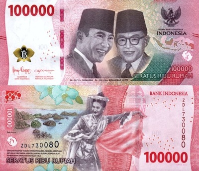 # INDONEZJA - 100000 RUPII - 2022 - P-168 - UNC