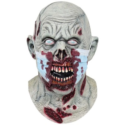 Maska Zombie Krwawy w Maseczce Antywirusowej Zombie usta Walking Dead