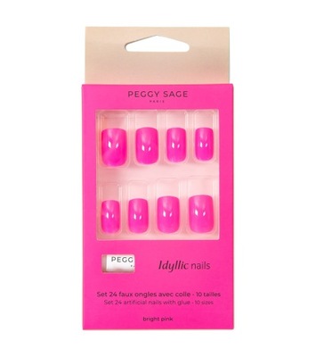 Peggy Sage Zestaw sztucznych paznokci Bright Pink