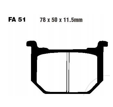 КОЛОДКИ ТОРМОЗНЫЕ EBCFA51 (KOD25)