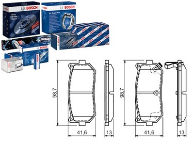 ZAPATAS DE FRENADO KIA CARENS II 02-06 PARTE TRASERA  