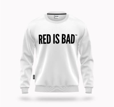 Red is Bad Bluza bez kaptura KLASYK BIAŁA - XXL