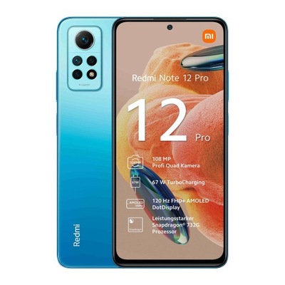 Smartfon Xiaomi Redmi Note 12 Pro 4G 8 GB / 256 GB 4G (LTE) błękitny