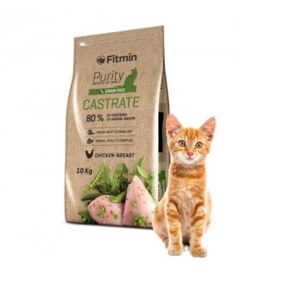 Fitmin cat purity castrate 10kg + GRATIS