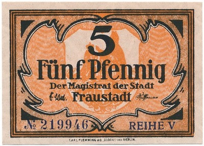 Wschowa - Fraustadt - 5 fenigów * Reihe V