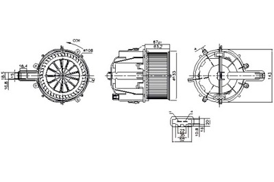 NISSENS VENTILADOR SOPLADORES PORSCHE 718 BOXSTER 718 CAYMAN 911 911  