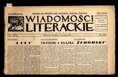 Wiadomości Literackie nr 1 633 5 stycznia 1936