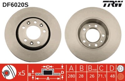 DISCO DE FRENADO TRW DF6020S  