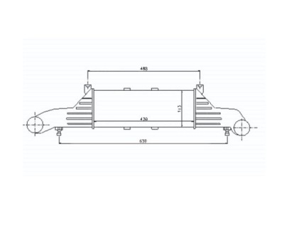 Интеркулер mercedes benz c-kl w202 06.93- фото №1