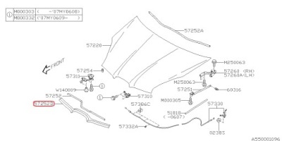 Прокладка капот бампера subaru tribeca b9 фото №1
