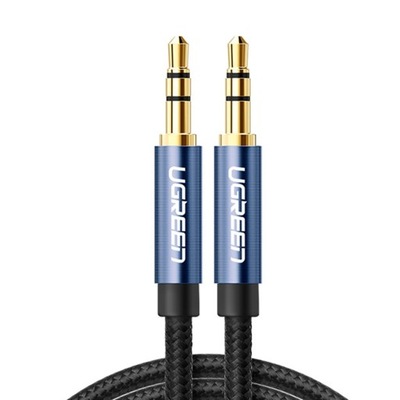 Ugreen kabel audio AUX wtyczka prosta minijack 3,5 mm 1m niebieski (AV112)