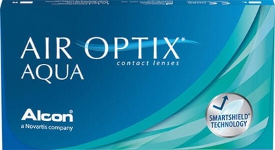 Soczewki miesięczne Air Optix Aqua, 6 szt. -3.50