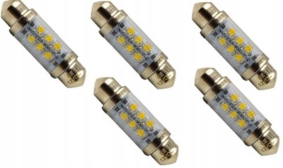 LUZ RURKOWA DIODO LUMINOSO LED 10X36 C5W C10W TUBULADURA 5 PIEZAS  