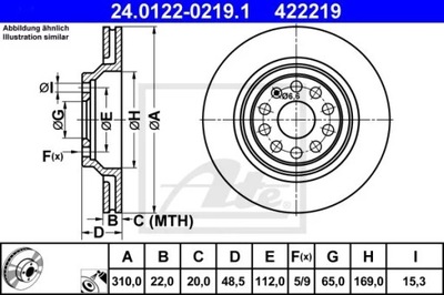 24.0122-0219.1 ДИСК HAM.TYL VW PASSAT 05-