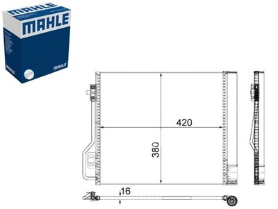 CONDENSADOR DE ACONDICIONADOR SMART FORTWO 0.8D 1.0 ELECTRIC 01.07- MAHLE  