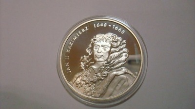Moneta 10 zł Jan II Kazimierz popiersie 2000 stan 1