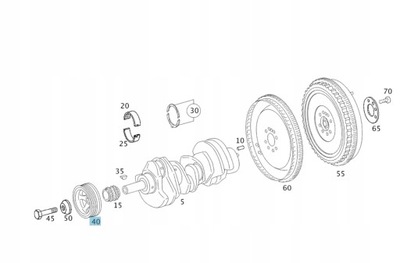 Оригінальні шків колінчастого вала mercedes-benz om642 фото №1