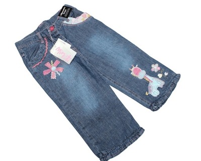 MINOTI Spodnie jeans ŻYRAFA 80 cm 9-12 m-cy