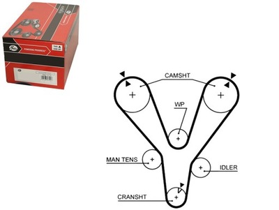 Ремень распределительного вала hyundai coupe santa fé i sonata iv фото №1
