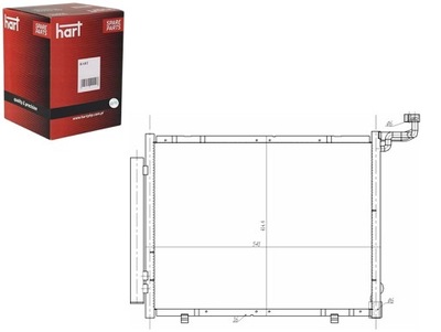 CONDENSADOR DE ACONDICIONADOR FORD FIESTA VII 17- HART  