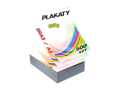 PLAKATY A3, SRA3 - 500 szt - 135g