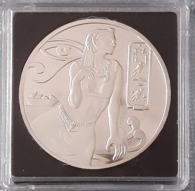 Cleopatra moneta kolekcjonerska srebrzona