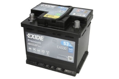 BATERÍA EXIDE PREMIUM 53AH 540A P+ EXIDE EA530 MOZLIWY TRANSPORTE ADICIONAL MONTAJE  