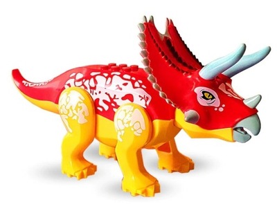 Klocki czerwony Triceratops 20 cm