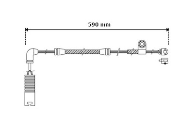 TOMEX BRAKES SENSOR WEARING PADS BRAKE BMW 3 E46 98-05  