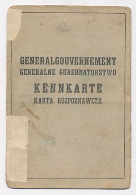 GG Kennkarte Warszawa 1942 r. (130)