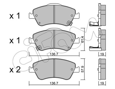 CIFAM 822-794-0 КОЛОДКИ ГАЛЬМІВНІ