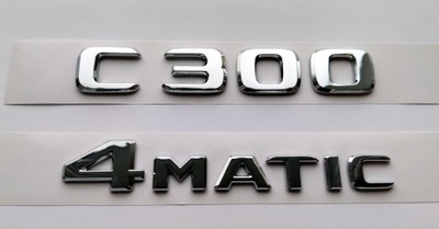 C300 4Matic Mercedes emblemat chrom