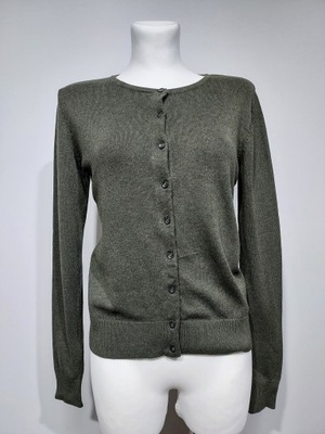 H&M rozpinany sweter 70% wiskoza S khaki