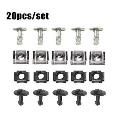20PCS/СЕТ UNDERTRAY GUARD ENGINE UNDER COVER FIXING CLIPS SCREW НАБІР~22879