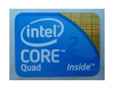 Naklejka Intel CORE 2 Quad inside 24 x 18 mm 040