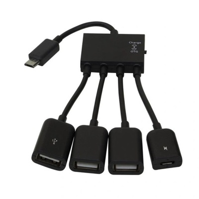 HUB ROZGAŁĘŹNIK MICRO USB 3X USB 2.0 + MICRO USB