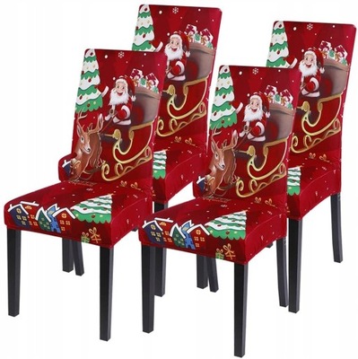 Pokrowiec dekoracyjny na krzesło Suzhan Mikołaj