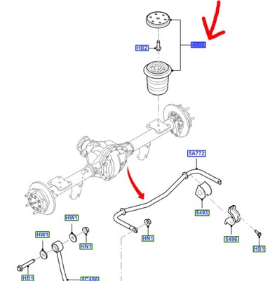 ВІДБІЙНИК АМОРТИЗАТОРА ЗАД FORD TRANSIT MK6 2006-2014