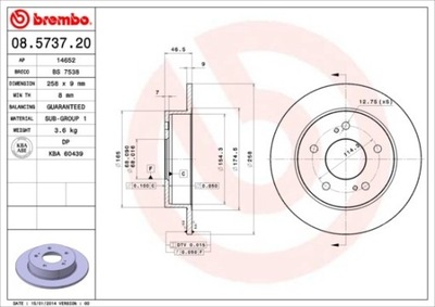 ДИСК ТОРМОЗНОЙ ЗАДНЯЯ NISSAN 200SX 94-00