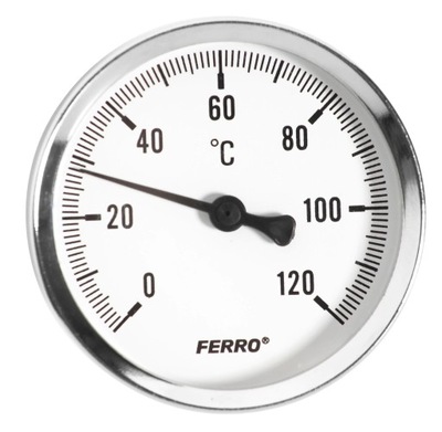 Termometr 40 mm 1/4 axialny 0-120°C T40120A