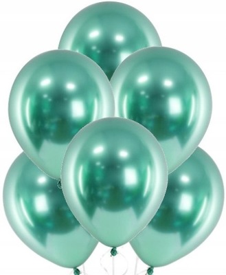 Balon Biodegradowalny chrom zielony 30cm/ 5szt Pp