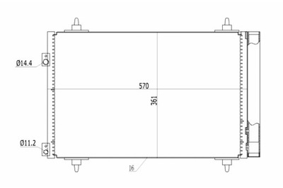 HART KONDENSATORIUS KONDENSATORIUS KONDICIONAVIMO CITROEN C4 2.0 04- 