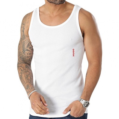Hugo Boss koszulka tank top męska biała bokserka