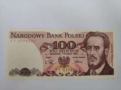 100 ZŁOTYCH 1988 SERIA TT