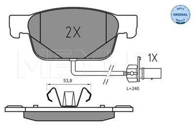 TRINKELĖS HAM. AUDI P. A4/A5 1,4-3,0 TDI 15- 0252238317 MEYLE 