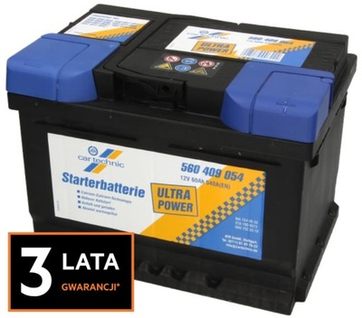 BATERÍA VARTA CARTECHNIC 12V 60AH 540A P+ RAD-OM  