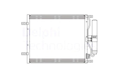 DELPHI КОНДЕНСАТОР КОНДИЦИОНЕРА NISSAN MICRA III NOTE 1.5D 01.03-06.12