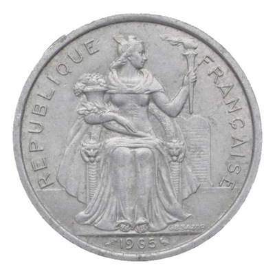 [M9742] Polinezja Francuska 5 franków 1965