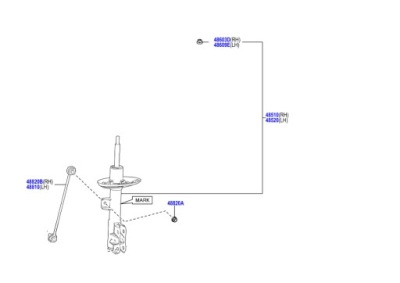 48520-42a80 левый передний амортизатор mcperson перед toyota bz4x фото №1