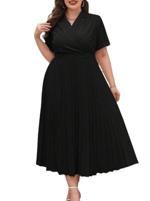 SHEIN SUKIENKA PLUS SIZE PLISOWANA CZARNA 44 ŁOJ